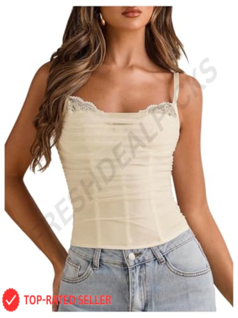 Lace Corset Bustier Floral Spaghetti Strap Y2K Crop Top